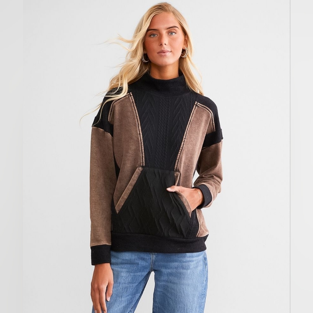 BKE Pieced Sweater Knit Pullover - Picture 2 of 10